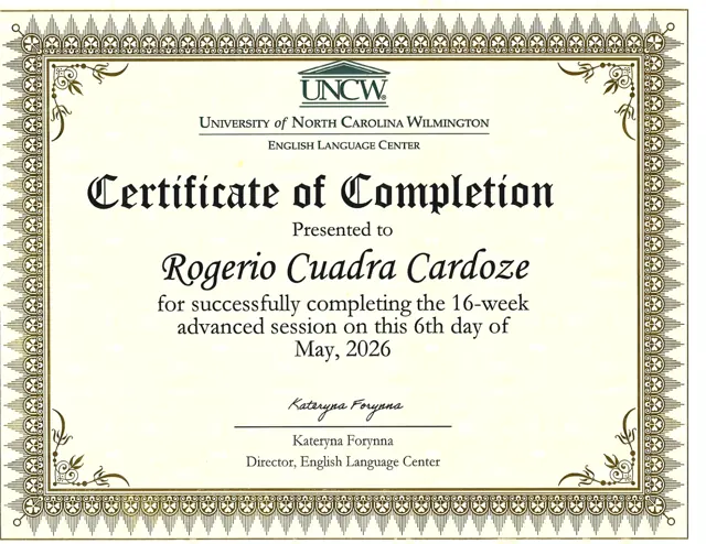 Inglés avanzado (5 certificados, 2023–2026)